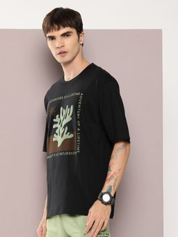 DILLINGER - Black Graphic Oversized T-Shirt