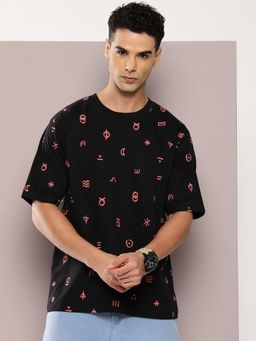 DILLINGER - Black Graphic Oversized T-Shirt