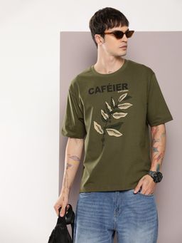 DILLINGER - Olive Graphic Oversized T-Shirt