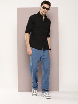 DILLINGER - Mens Black Printed Shirt