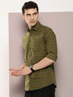DILLINGER - Mens Olive Printed Shirt