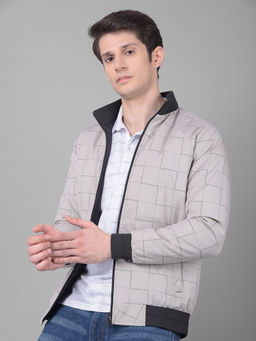 CRIMSOUNE CLUB - Men's Grey Reversible Bomber Jacket