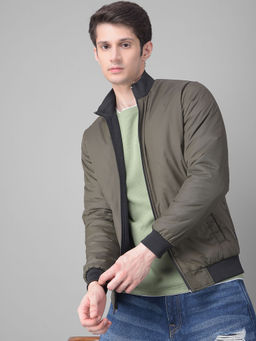 CRIMSOUNE CLUB - Men's Olive Reversible Bomber Jacket