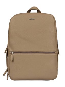 Eske - Turner Beige Solid Vegan Leather Laptop Backpack Fits Upto 14" Laptop
