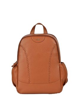 Eske - Mikel Tan Solid Vegan Leather 14.5 L Unisex Backpack Fits Upto 15" Inch Laptop