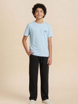 FUNKRAFTS - Boys Blue Premium Cotton Round Neck Pyjama Set