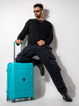 CARRIALL - Drift Blue Hard Sided 20 Inch Cabin Size Trolley Bag Suitcase