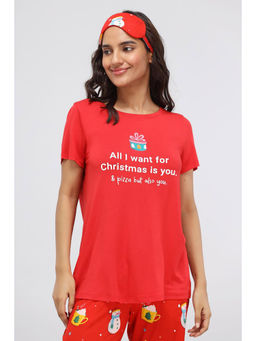 NeceSera - Christmas Cheer Modal Top - Red