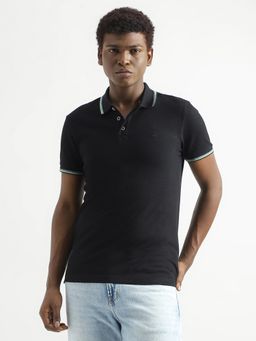 United Colors of Benetton - Men Textured Polo Collar T-Shirt