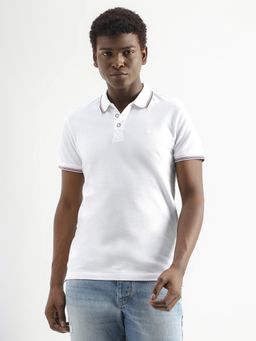 United Colors of Benetton - Men Textured Polo Collar T-Shirt