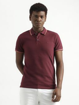 United Colors of Benetton - Men Textured Polo Collar T-Shirt