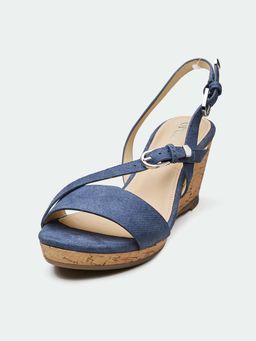 Oroh - Dundee Blue Wedge Heel Sandals