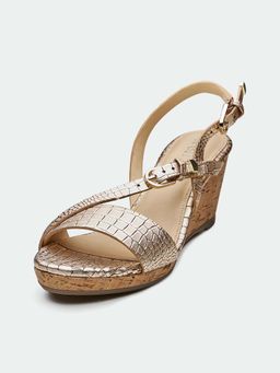 Oroh - Dundee Gold Wedge Heel Sandals