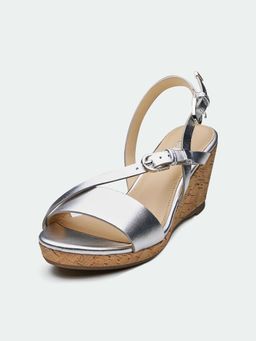 Oroh - Dundee Silver Wedge Heel Sandals