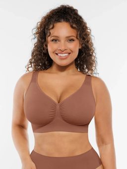 Shop The Edit - Beige Solid Regular Fit Bra