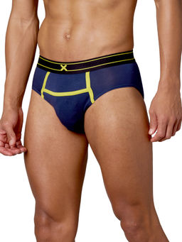 Frenchie - X - RIZZ Men Solid Tencel Micro Modal Elastane Navy Blue Briefs