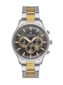 Daniel Klein - gun black gold Color Stainless Steel Strap Watch for Men DK.1.13138-4