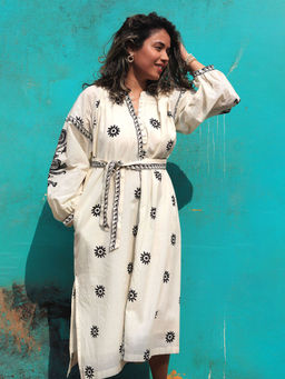 Babhru - Pearled Ivory Dress
