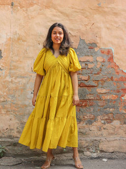 Babhru - Yellow Bird Dress