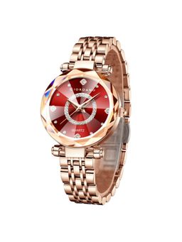 Giordano - Women Round Dial with Crystal Accents Red Analog Watch - GZ-60138 (M)