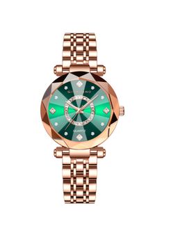 Giordano - Women Round Dial with Crystal Accents Green Analog Watch - GZ-60138 (M)