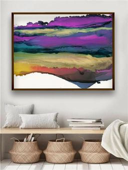 The Art House - Purple White Abstract Painting Wall Art