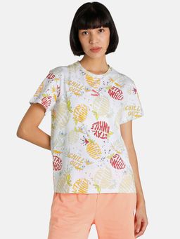 Puma - Summer Squeeze AOP Women's White T-Shirt
