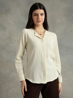 Strong And Brave - Women Standard Opaque Casual White Shirt