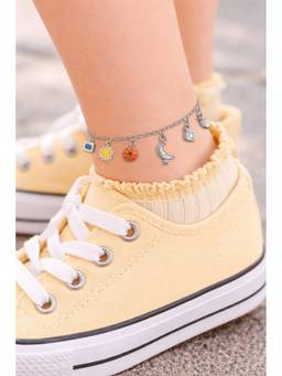 Miora - 925 Sterling Silver Sunpop Citra Anklet With Huid