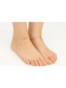 Miora - 925 Sterling Silver Love Anklet With Huid