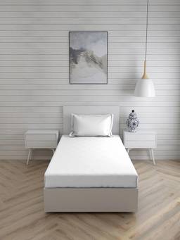 Layers - Be Bold Cotton 144 TC Single Bedsheet Set (White)