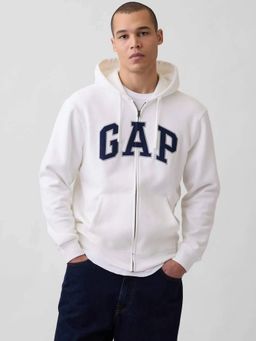 GAP - Men Typography Embroidered Relaxed Fit Jacket - White