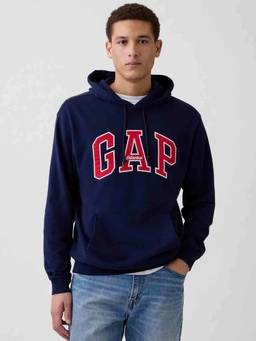 GAP - Men Embroidered Regular Fit Drawstring Hoodie