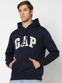 GAP - Men Embroidered Relaxed Fit Drawstring Hoodie