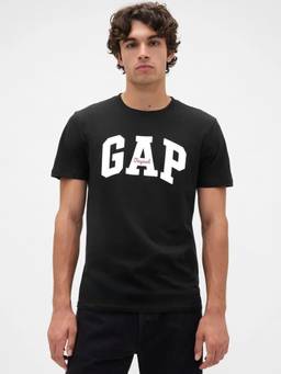GAP - Men Regular Fit Logo T-Shirt - Black