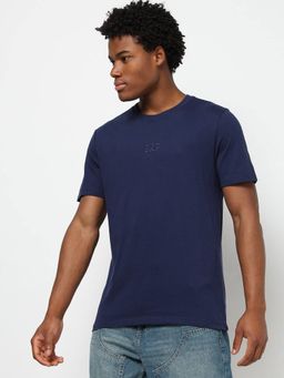 GAP - Men Regular Fit Logo T-Shirt - Navy Blue