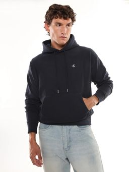 Calvin Klein - Solid Oversized Fit Cotton Navy Blue Sweatshirt