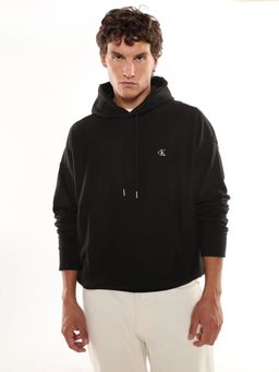 Calvin Klein - Solid Oversized Fit Cotton Black Sweatshirt