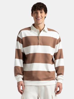 Jockey - Mz14 Men Super Combed Cotton Rich Colorblock Polo T-Shirt-Acorn And Snow White