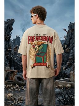 VEIRDO - Men's Freakshow Swanwhite 3D Puff Graphic Printed Exclusive Supreme Edition T-Shirt
