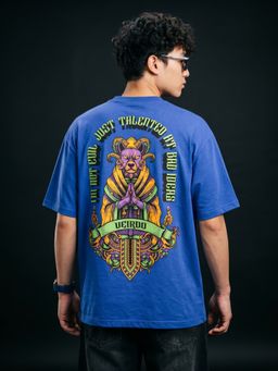 VEIRDO - Men's Talent Blue Back Graphic Printed Exclusive T-Shirt