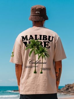 PRONK - Malibu Men Graphic Printed Oversized T-Shirt
