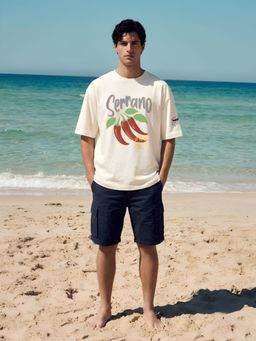 PRONK - Serrano Chilly Men Graphic Printed Oversized T-Shirt