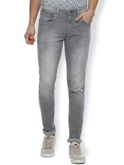 Van Heusen - Men Grey Mid Wash Skinny Fit Jeans