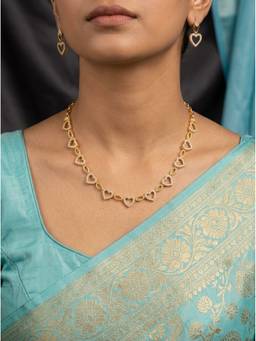 Vosgi - Heart-Link Crystal CZ Chain Jewellery Set