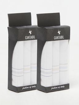 Cantabil - Men Striped Handkerchiefs (Pack of 6)