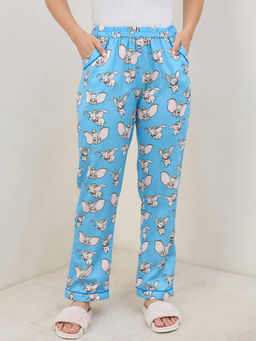 First Resort by Ramola Bachchan - Women Blue Dumbo Printed Pyjamas