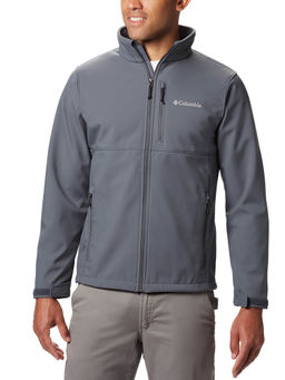 Columbia - Mens Grey Color Polyester Fabric Full Sleeve Ascender Softshell Jacket