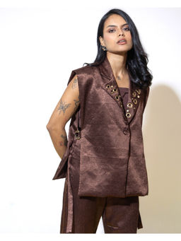 Amoh - Brown Noira Bustier with Jacket