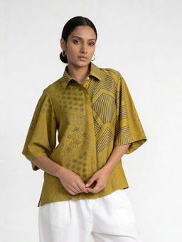 The Rune Studio - Mustard Raas Printed Shirt